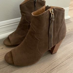Open toe booties